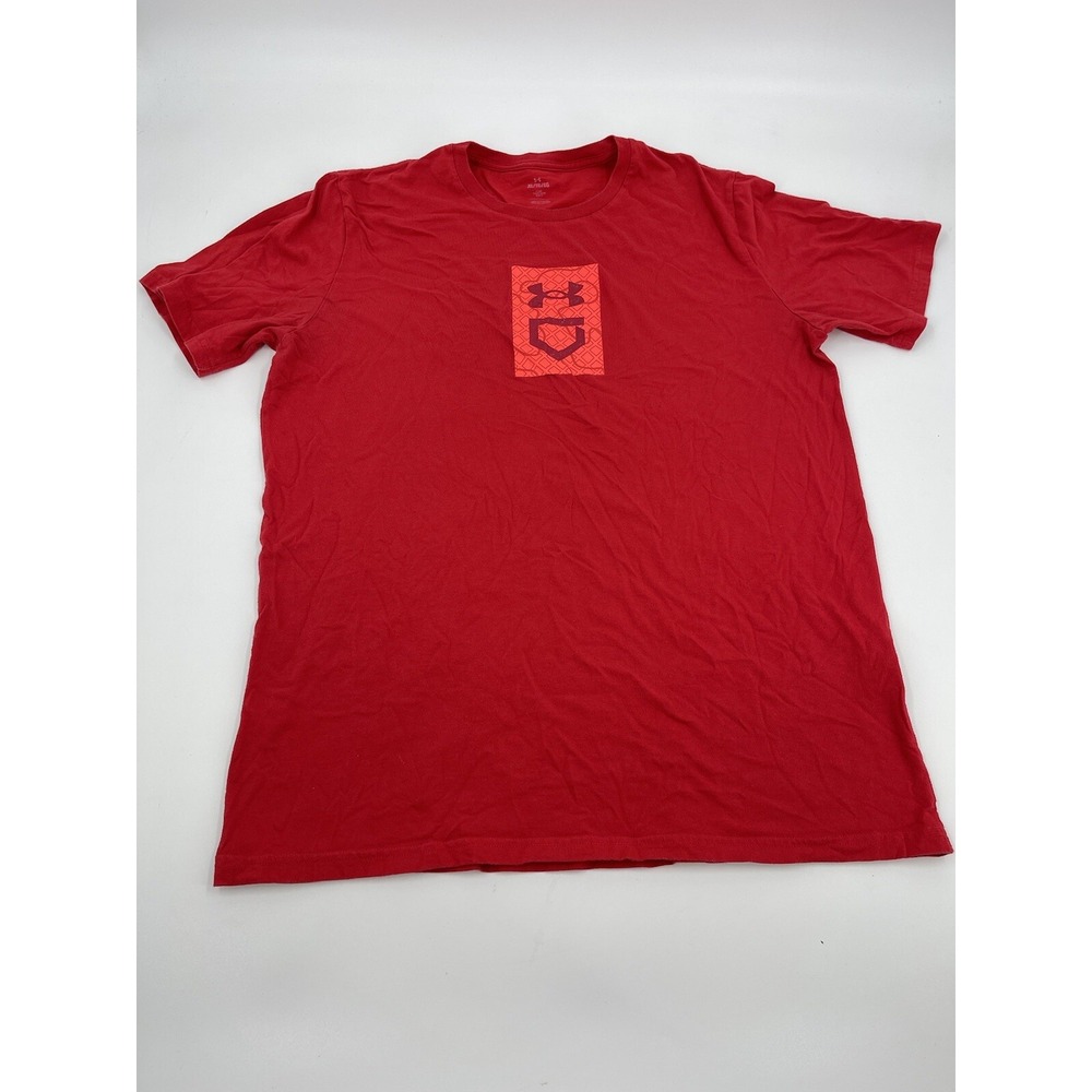 Under Armour Shirt X‎ Large Adult Red Baseball Athletic Loose Stretch Mens XL